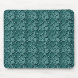 Blue Hexagon Pattern Muismat