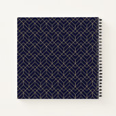 Blue Hexagon Pattern Notitieboek (Achterkant)