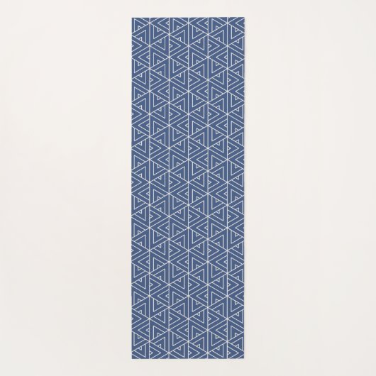 Blue Hexagon Pattern Yoga Mat (Achterkant)