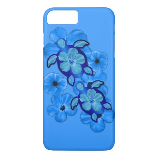 Blue Hibiscus en Honu Turtles Case-Mate iPhone Case (Achterkant)