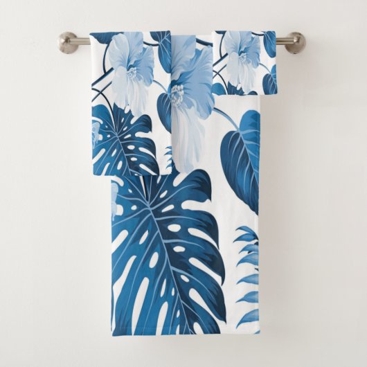Blue Hibiscus Flower Classic Tropical Beach House  (En situation)