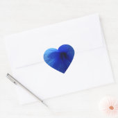 Blue Hibiscus Flower Hart Sticker (Envelop)