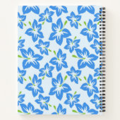 Blue Hibiscus Flowers Notitieboek (Achterkant)