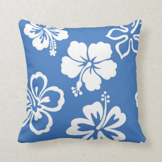 Blue Hibiscus Pillow Kussen