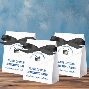 Blue High School Band Custom Graduation Party Bedankdoosjes