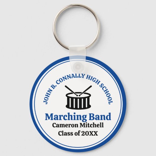 Blue High School Marching Band  Sleutelhanger (Achterkant)