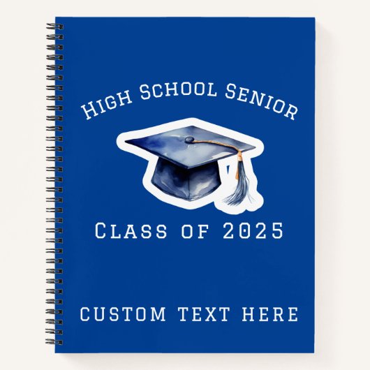 Blue High School Senior Class van 2025 Notitieboek (Voorkant)