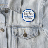 Blue High School Varsity Koor Ronde Button 5,7 Cm (In situ)