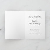 Blue Highland Cow Anniversaire Fête Invitation (Intérieur)