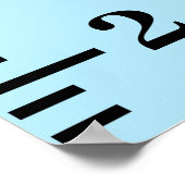 Blue Highland Koe Kalf Groei Grafiek Poster (Hoek)