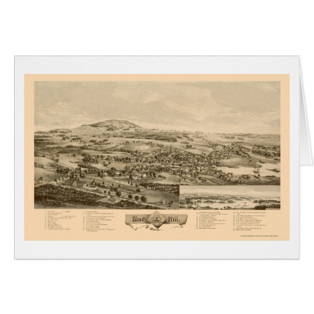 Blue Hill, ME Panoramic Map - 1896 (Voorkant Horizontaal)