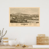Blue Hill, ME Panoramic Map - 1896 Poster (Keuken)