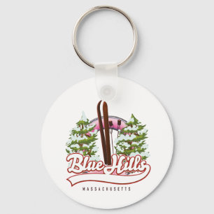 Blue Hills Massachusetts Ski logo Sleutelhanger