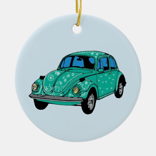 Blue Hippie Car Ornament (Voorkant)