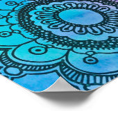 Blue Hippie Pattern Poster door Megaflora (Hoek)
