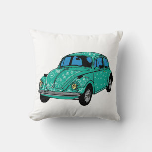 Blue Hippie Voiture Jetée Coussin