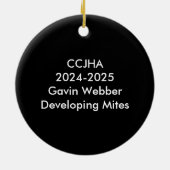 Blue Hockey Player Foto Ornament (Achterkant)