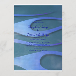 Blue Hodrod Flames Invitation Kaart