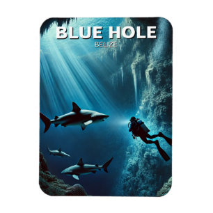 Blue Hole Belize Scuba Diving Magneet