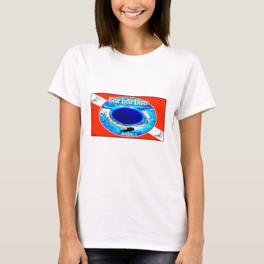 Blue Hole Diver Basic T-shirt (Voorkant)