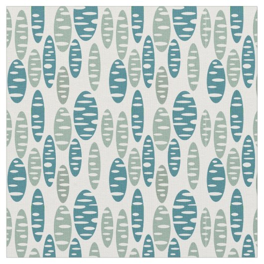 Blue Holey Ovals Stof (Close Up)