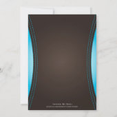 Blue Holi Hookah Party Invitation Kaart (Achterkant)