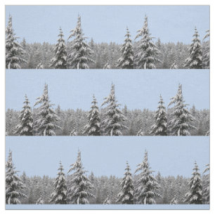 Blue Holiday Fabric Blue KerstTree Fabrics Stof