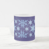 Blue Holiday Frosted Glass Mok (Voorkant links)