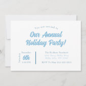 Blue Holiday Party uitnodiging (Voorkant)