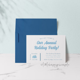 Blue Holiday Party uitnodiging