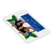 Blue Holly Berry Plant Leaves Magneet (Rechterzijde)