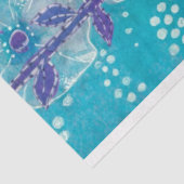 Blue Hollyhock Mallow Malva Flower Floral Painting Tissuepapier (Detail)