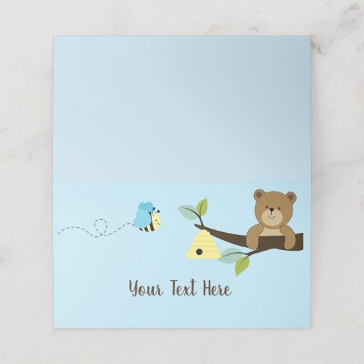 Blue Honey Beer en Bumble Bee Place-kaarten (Buitenkant ongevouwen)