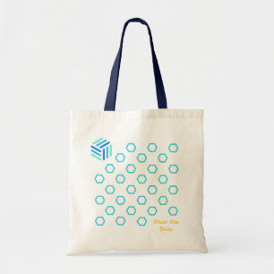 Blue Honeycomb Canvas tas Milieuvriendelijk bije
