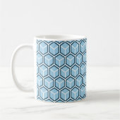 Blue Honeycomb Pattern Hot Drink Mok (Links)
