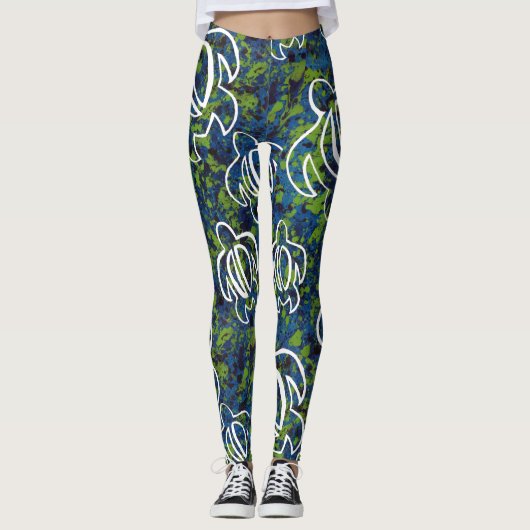Blue Honu Leggings (Voorkant)