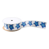 Blue Honu Turtle en Hibiscus Lint (Spoel)