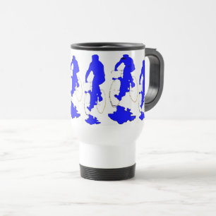 Blue Hoody Bicycle Mok