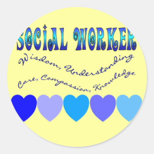 BLUE-HOORZITTINGEN RONDE STICKER