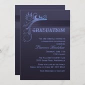 Blue Horizon Afstuderen Invitation Kaart (Voorkant / Achterkant)