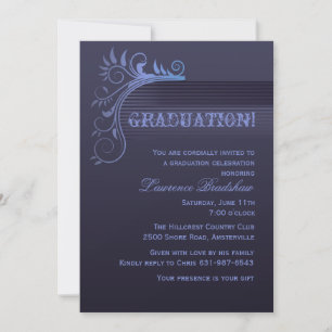Blue Horizon Afstuderen Invitation Kaart