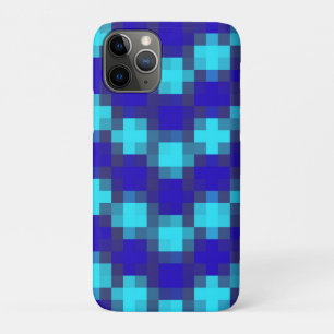 Blue Horizon: Geruite Patroon In Vier Blauwtonen, iPhone 11 Pro Hoesje