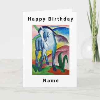 Blue Horse Franz Marc Birthday Kaart