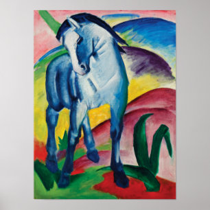 Blue Horse I van Franz Marc Poster