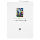 Blue Horse par Franz Marc Greeting Card (Dos)