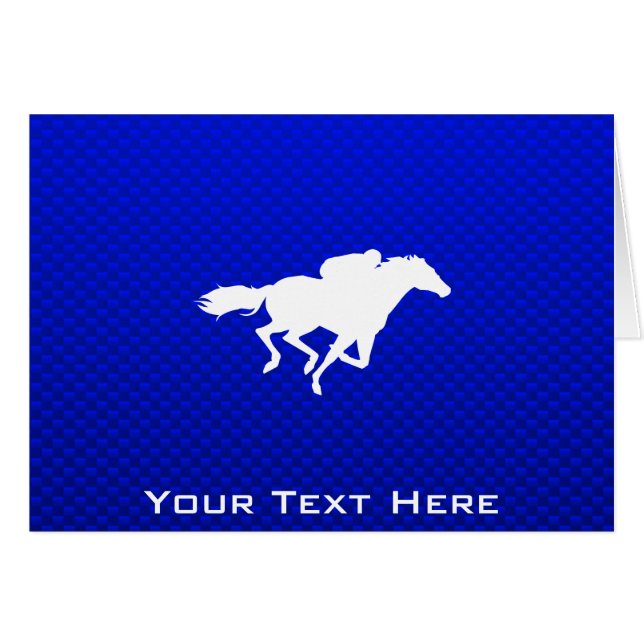 Blue Horse Racing (Voorkant Horizontaal)
