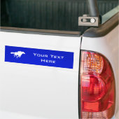 Blue Horse Racing Bumpersticker (Op Truck)