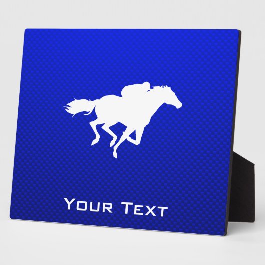 Blue Horse Racing Fotoplaat (Zijkant)