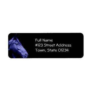 Blue Horse Return-adreslabel Etiket
