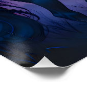 Blue Horse Sunset Fantasy Art Gift Glossy Poster  (Coin)